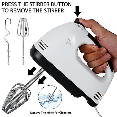  Kitchen Aid Hand Mixer 7 Speed Electric Hand Mixer, Household Handheld  Electric Egg Beater with Rods for Eggs Beating Dough Kneading, Egg Beater  for Whisking Egg Whites,Creaming Ingredients Household : Everything