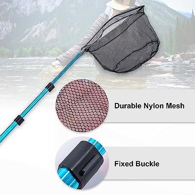 Landing Net Fishing Net Foldable Fishing Net Telescopic Pole Handle Nylon  Net 