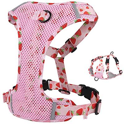 PoyPet No Pull Dog Harness,No Choke Reflective Dog Vest,Adjustable Soft  Padded Pet Harness with Easy Control Handle for Small Medium Large  Dogs,Pink M