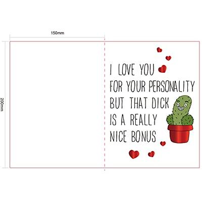 Funny Valentines Day Card, Cute Boobs Card for Husband Boyfriend, Naughty  Anniversary Card for Husband, Love You With All of My Boobs : :  Office Products