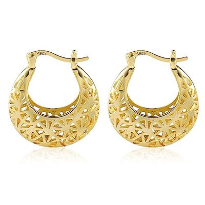 Ross-Simons Italian 14kt Yellow Gold Scalloped Filigree Hoop Earrings,  Women's, Adult - Walmart.com