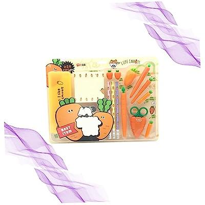 Lovely Carrot Stationery Set (pen,Carrot Ruler,Eraser,Carrot Pencil  Case,Notebook) - Buy Carrot Pen,Carrot Eraser,Carrot Pencil Case Product on