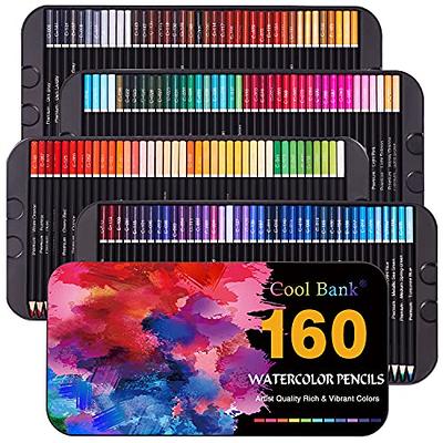 Sunnyglade 145 Piece Deluxe Art Set, Wooden Art Box & Drawing Kit with  Crayons, Oil Pastels, Colored Pencils, Watercolor