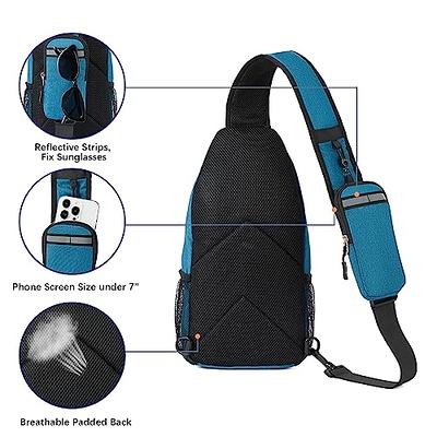 Kingsons Sling Bag Small Crossbody Backpack for Men Waterproof Chest Shoulder Bags Casual Daypack for Travel Cycling