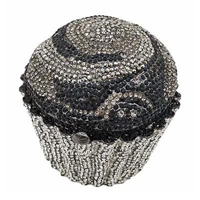 DJBM Cute Cupcake Rhinestone Clutch Diamond Crystal Purse Evening