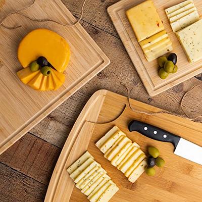 Small Wooden Cutting Board with Knife