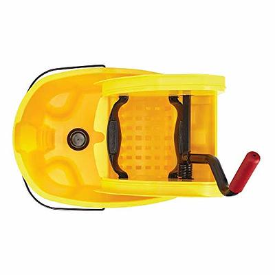 WaveBrake 35 Qt. 2.0 Side-Press Mop Bucket with Drain, Yellow