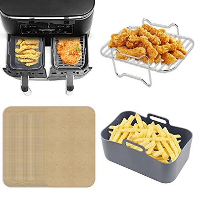 Air Fryer Steel Rack for Ninja Dual Basket Silicone Pot Baking Liner  Accessories