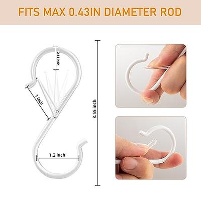 25pcs Windproof Hooks Clothing Hanger Buckle Hooks Clothes Rod Round Hooks