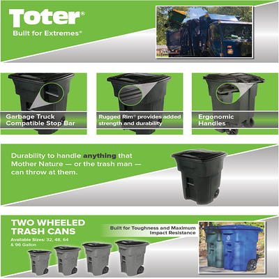 Toter 96- Gallons Black Outdoor Plastic Can Flap Tie Trash Bag (10