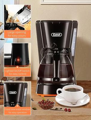 Gevi 4 Cups Small Coffee Maker, Compact Coffee Machine with