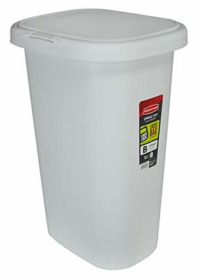 Rubbermaid 11.3 gal Plastic Kitchen Trash Can with Dual Action Lid