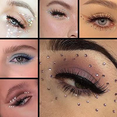 Face Jewels Temporary Tattoos Eyes Eyeliner Pearl Crystals Gems