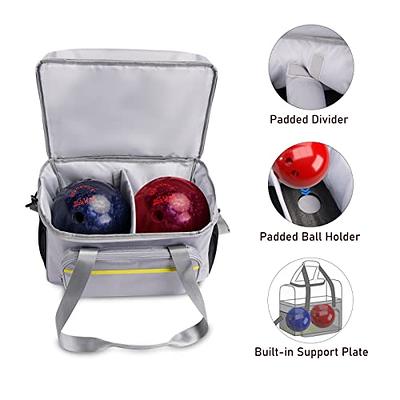 Wolt Bowling Ball Bag for Single Ball - Bowling Ball Tote Bag with Padded Ball Holder, 2 Pockets Fit Bowling Shoes Up to Mens Size 14 and Accessories