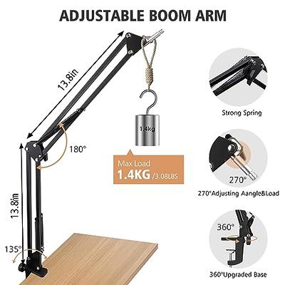 FIFINE Bras de Micro, Suspension Supports de Microphone, 3/8'' vers 5/8''  Vis Adaptateur, pour K658 AM8 K688 A8 et Autres Micros, pour Studio  Enregistrement Vidéo en destockage et reconditionné chez DealBurn