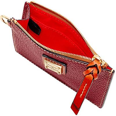 Dooney & Bourke Pebble Grain Top Zip Card Case Wristlet