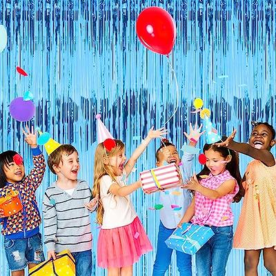 Voircoloria 3 Pack 3.3x8.2 Feet Silver Foil Fringe Backdrop Curtains,  Tinsel Streamers Birthday Party Decorations, Fringe Backdrop for  Graduation