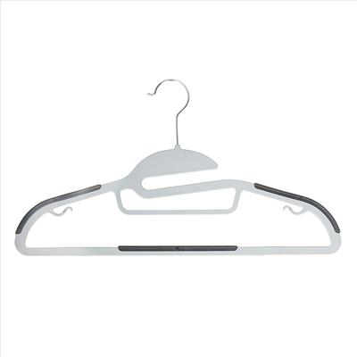 Simplify 6-Pack Velvet Suit Hangers with Clips, Grey