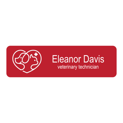 Custom Name Badges / Name Tags - 1.5 x 3 - Up to three lines of text - Pin  Backing by Providence Engraving : : Office Products