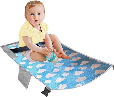 Toddlers Airplane Bed, Kids Airplane Seat Travel Bed, Kids Airplane Travel Essentials for Toddlers, Baby Portable Plane Bed for Flights Blue, Size