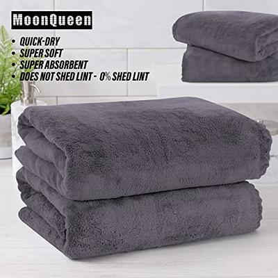 JML Microfiber Bath Towel Set(6 Pack,27 x 55) Absorbent,Fast Drying Towels  for Bath,Grey 