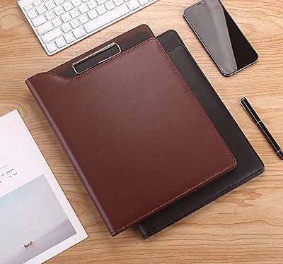 Padfolio Portfolio Leather Binder, Interview Legal Document Organizer,  Business Card Holder Included Letter Sized Writing Pad [Piano Noir Faux  Leather Matte Finish] 