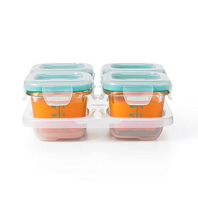 OXO Tot Glass Baby Blocks Food Storage Containers, Teal, 4 oz - Yahoo  Shopping