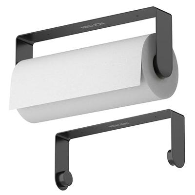 Black Kitchen Roll Holder - Self Adhesive Paper Roll Holder Under Cabinet  Hang Jumbo Rolls Paper Towel Holder, Sus 304 Stainless Steel