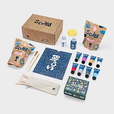 Sculpd Pottery Kit, Air Dry Clay Kit for Beginners with Jewel