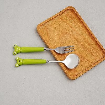 Utensil set - 2 spoon /2 fork/ travel pouch - GREEN - The Fancy Frog  Boutique