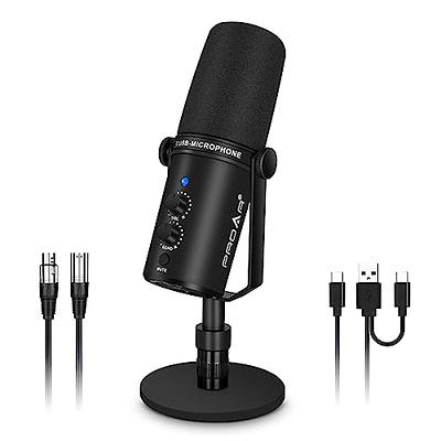 PROAR XLR/USB Dynamic Microphone,PC Computer Microphone for  Podcasting,Vocal Recording,Live Streaming,Gaming,Voice-Over,All Metal  Professional Studio Mic Kit with Noise Cancelling,USB-C Port - Yahoo  Shopping