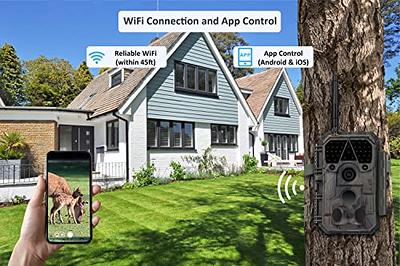 Meidase P100 Camara Fototrampeo WiFi con App 32MP 1296P H.264 Vidéo, Cámara  de Caza WiFi con 0,1s Tiempo de Activación y Alcance de Visión Nocturna de