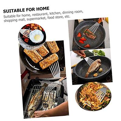 Professional BBQ Grill Stainless Steel Spatulas, Acacia Wood Handle Kitchen  Cooking Baking Scraper Turner, Set of 3
