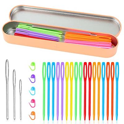 100Pcs Large Eye Plastic Needles with Storage Box, 2.7in/7cm Colorful  Plastic Yarn Needles Plastic Sewing Needles with 3 Size Yarn Needles,  Plastic Needles for Kids for Yarn Craft Beading Weaving - Yahoo