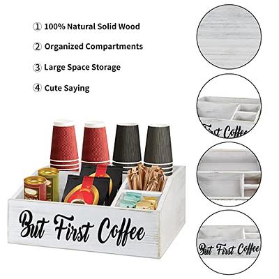 Coffee Filter Holder Storage Metal & Bamboo Coffee Filter Container W/lid  Stylish Farmhouse Coffee Bar Decor coffee Station Accessories 