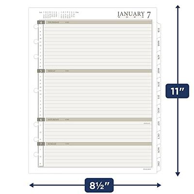 AT-A-GLANCE 2024 Weekly Planner Refill, Loose-Leaf, Desk Size, 5 1/2 x 8  1/2, Refillable Planners & Refills