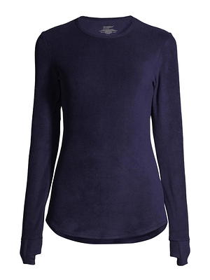 ClimateRight by Cuddl Duds Women's and Women's Plus Stretch Fleece Base  Layer Top