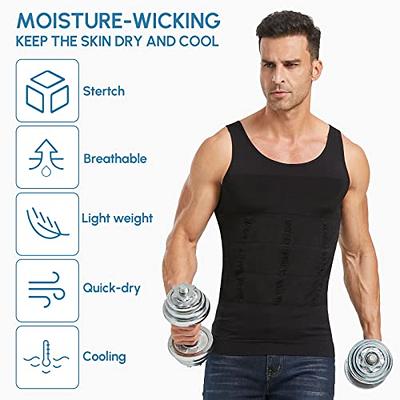 Men's Compression Shirt Body Shaper Vest Gym Workout Tank Top Abdomen  Shapewear
