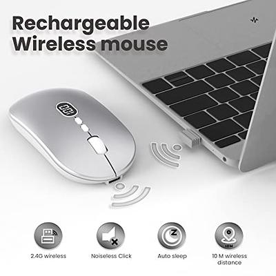  Logitech Pebble Wireless Mouse with Bluetooth or 2.4 GHz  Receiver, Silent, Slim Computer Mouse with Quiet Clicks, for  Laptop/Notebook/iPad/PC/Mac/Chromebook - Blue Grey : Electronics