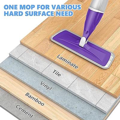 Spray Mops for Floor Cleaning Microfiber Floor Mop for Hardwood Floors Wet  Dust Mop Flat Mop Floor Cleaner Mop with 4 Washable Pads 440 Ml Refillable