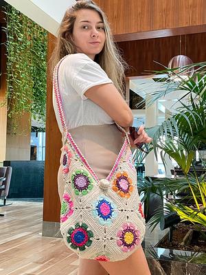 Citrusly Granny Square Tote Bag Crochet Pattern - Etsy