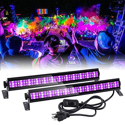 100W LED Black Light Bar Blacklight Flood Light Outdoor UV Black Lights for  Glow Party Stage Lighting Halloween Body Paint Decor