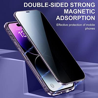 Anti Peeping Case for iPhone 14 Pro Max, Jonwelsy 360 Degree Front and Back  Privacy Tempered Glass Cover, Anti SPY Screen, Anti Peep Magnetic