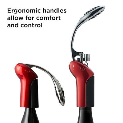  OXO Steel Vertical Lever Corkscrew with Removable Foil