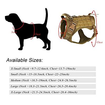 Hanshengday Tactical Service Dog Vest Harness for Medium Large Dog