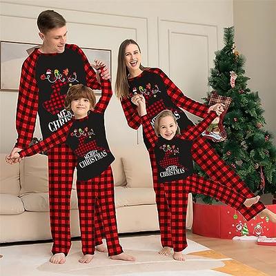 ihtha Christmas Pajamas Family Christmas Family Pajamas Matching Sets  Womens Lounge Sets 2 Piece Mens Pajamas Set Shorts cheap things under 1  dollar