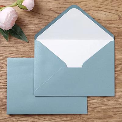 50 Blank 5x7 inch White 80lb. Cardstock Paper Foldable Greeting Card &  Envelopes