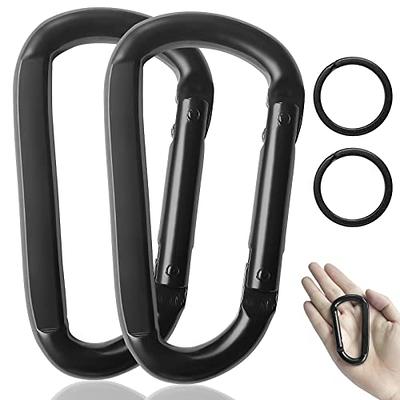 2/10pcs Stainless Steel Carabiner Clip Spring-Snap Hook - Lotsun Heavy Duty  Carabiner Clips For Keys Swing Set Camping Fishing Hiking Traveling