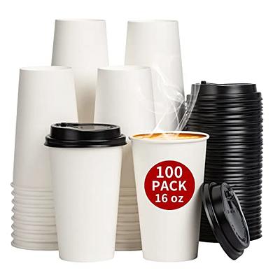 Galashield Disposable Coffee Cups with Lids 16 Oz