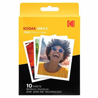 Kodak Printomatic Instant Camera (Grey) Gift Bundle + Zink Paper (20  Sheets) + C